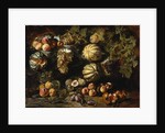 Still Life with Melons, Peaches, Figs, and Grapes, c. 1640-1650 by Michele Pace del Campidoglio