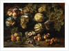 Still Life with Melons, Peaches, Figs, and Grapes, c. 1640-1650 by Michele Pace del Campidoglio