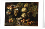 Still Life with Melons, Peaches, Figs, and Grapes, c. 1640-1650 by Michele Pace del Campidoglio