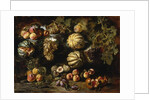 Still Life with Melons, Peaches, Figs, and Grapes, c. 1640-1650 by Michele Pace del Campidoglio