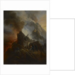 The Vesuvius Erupting, the Artist and His Father, Carle Vernet, in the Foreground., c. 1822 by Emile Jean Horace Vernet