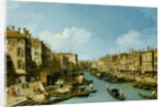 The Grand Canal near the Rialto Bridge, Venice, c.1730 by (1697-1768) Canaletto