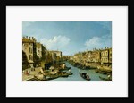 The Grand Canal near the Rialto Bridge, Venice, c.1730 by (1697-1768) Canaletto