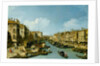 The Grand Canal near the Rialto Bridge, Venice, c.1730 by (1697-1768) Canaletto
