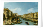 The Grand Canal near the Rialto Bridge, Venice, c.1730 by (1697-1768) Canaletto