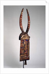 Helmet mask with buffalo horns, Burkina Faso, Bobo Diulasso region, Africa, early 20th century by Culture Bobo