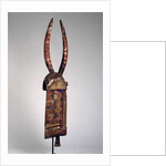 Helmet mask with buffalo horns, Burkina Faso, Bobo Diulasso region, Africa, early 20th century by Culture Bobo