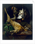 Still Life with a Dead Hare, Partridges and Other Birds in a Niche, c.1675 by Jan Weenix
