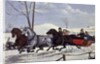 The Sleigh Race, c.1865 by American School