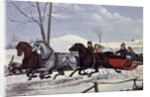 The Sleigh Race, c.1865 by American School