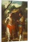 A Maja with Two Toreros, 1779-1780 by Francisco Jose de Goya y Lucientes
