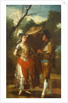 A Maja with Two Toreros, 1779-1780 by Francisco Jose de Goya y Lucientes