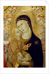 Virgin and Child with Saints Jerome and Bernardino of Siena and Six Angels, 1460s by Sano di also Ansano di Pietro di Mencio Pietro