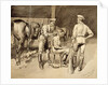 A Haircut in a Cavalry Stable, c.1893 by Frederic Remington