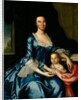 Portrait of Mrs. Matthew Tilghman and Her Daughter, Anna Maria, c.1757 by John Hesselius