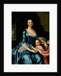 Portrait of Mrs. Matthew Tilghman and Her Daughter, Anna Maria, c.1757 by John Hesselius
