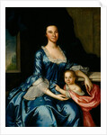 Portrait of Mrs. Matthew Tilghman and Her Daughter, Anna Maria, c.1757 by John Hesselius