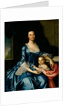 Portrait of Mrs. Matthew Tilghman and Her Daughter, Anna Maria, c.1757 by John Hesselius