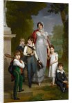 Portrait of Louise-Antoinette-Scholastique Guéhéneuc, Madame la Maréchale Lannes, Duchesse de Montebello, with her Children, 1814 by Francois Pascal Simon Baron Gerard