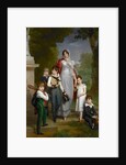 Portrait of Louise-Antoinette-Scholastique Guéhéneuc, Madame la Maréchale Lannes, Duchesse de Montebello, with her Children, 1814 by Francois Pascal Simon Baron Gerard