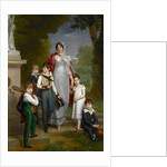 Portrait of Louise-Antoinette-Scholastique Guéhéneuc, Madame la Maréchale Lannes, Duchesse de Montebello, with her Children, 1814 by Francois Pascal Simon Baron Gerard