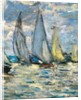 The boats or regatta in Argenteuil around 1874 by Claude Monet