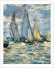 The boats or regatta in Argenteuil around 1874 by Claude Monet