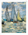 The boats or regatta in Argenteuil around 1874 by Claude Monet