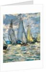 The boats or regatta in Argenteuil around 1874 by Claude Monet