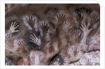 Prehistoric art : cave with hand prints 'Cave of the Hands' by Prehistoric Prehistoric