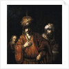 David and Uriah - Haman recognizes his fate - 1665 by Rembrandt Harmensz. van Rijn