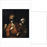 David and Uriah - Haman recognizes his fate - 1665 by Rembrandt Harmensz. van Rijn