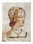 Miniature depicting Laure de Noves by Florentine School