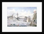 The floating of the last span of the Royal Albert Bridge, Saltash by English School