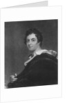 Portrait of George Gordon, 6th Lord Byron of Rochdale by English School