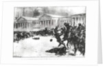 First Blood in the Revolution: Repulsing the Strikers with Sword, Whip and Gunshot opposite the Admiralty Building, St. Petersburg, 1905 by H.W. Kockkock
