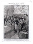 The Crumbs from the Rich Man's Table: Distributing the Remains of the Feast to the Poor in the Guildhall the Morning after the Banquet, 1908 by Samuel Begg
