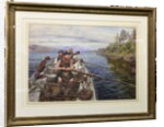 Rowing to the Moor, 1876 by John Isaac Richardson