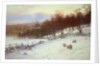 Snow Covered Fields with Sheep by Joseph Farquharson