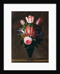 Flowers in a vase by Johannes Antonius van der Baren