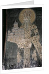 King Stephen Uros II Milutin with a model of the church, 1311-21 by Serbian School