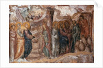 Marriage at Cana, narthex wall painting, Afendiko church, Brontochion Monastery by Greek School