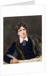 Portrait of a Man Writing, possibly Oscar Wilde, c.1880 by F. Fry
