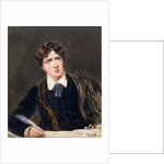 Portrait of a Man Writing, possibly Oscar Wilde, c.1880 by F. Fry