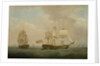 A Merchantman in Two Positions off the South Coast by Thomas Whitcombe