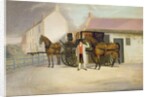 A Groom Holding a Carriage Team by Clifton Tomson