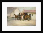 A Groom Holding a Carriage Team by Clifton Tomson