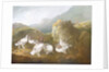 Ptarmigan in a Mountainous Landscape with Sportsmen and Dogs Beyond by Philip Reinagle
