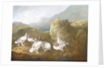 Ptarmigan in a Mountainous Landscape with Sportsmen and Dogs Beyond by Philip Reinagle
