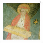 Angel playing a clavichord by French School